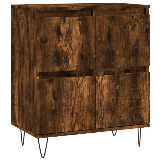 Berkfield Home Sideboard Smoked Oak 60x35x70 cm Engineered Wood in Brown - Size: 60 x 35 x 70 cm - image 1