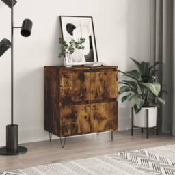 Berkfield Home Sideboard Smoked Oak 60x35x70 cm Engineered Wood in Brown - Size: 60 x 35 x 70 cm - thumbnail 2