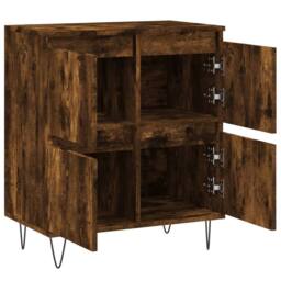 Berkfield Home Sideboard Smoked Oak 60x35x70 cm Engineered Wood in Brown - Size: 60 x 35 x 70 cm - thumbnail 6