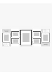 nielsen 7 Piece Aluminium Picture Frames Gallery Set - White - thumbnail 3