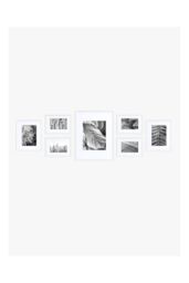 nielsen 7 Piece Aluminium Picture Frames Gallery Set - White - thumbnail 1