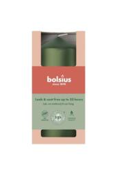 KDMD Metallic Green Bolsius Pillar Candle 120 x 58mm 2 Pack