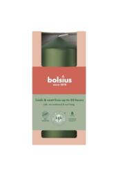 KDMD Metallic Green Bolsius Pillar Candle 120 x 58mm 2 Pack - thumbnail 2