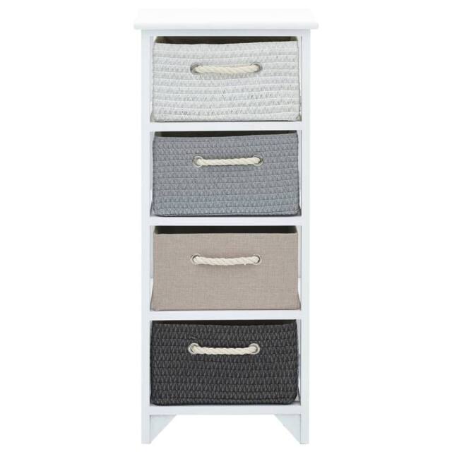 Berkfield Home Storage Cabinet 4 Drawers Wood in White - image 1