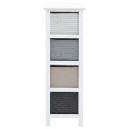 Berkfield Home Storage Cabinet 4 Drawers Wood in White - thumbnail 5