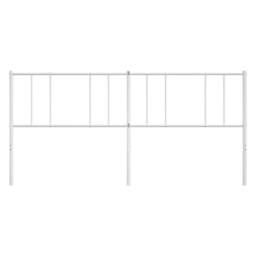 Berkfield Home Metal Headboard White 180 cm - thumbnail 4