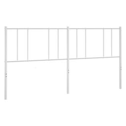 Berkfield Home Metal Headboard White 180 cm - thumbnail 6