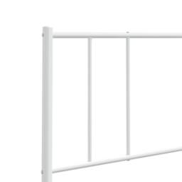 Berkfield Home Metal Headboard White 180 cm - thumbnail 7