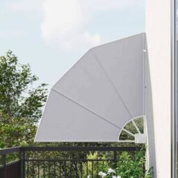 Berkfield Home Balcony Privacy Screen Folding Manual Grey 115 x 115 cm Fabric - thumbnail 2