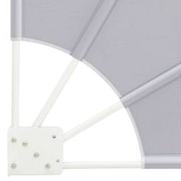 Berkfield Home Balcony Privacy Screen Folding Manual Grey 115 x 115 cm Fabric - thumbnail 7