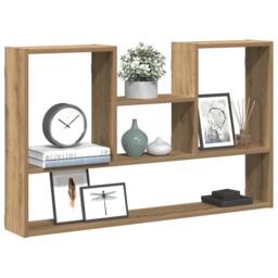 Berkfield Home Wall Shelf Artisian Oak 99x15x60 cm Engineered Wood in Brown - Size: 99 x 15 x 60 cm - thumbnail 3