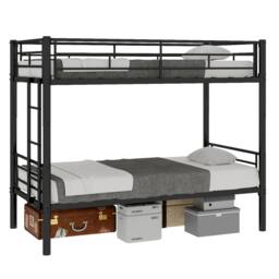 STILVORA Bed Frame 3ft Single with metal frame in Black - Size: Junior - thumbnail 6