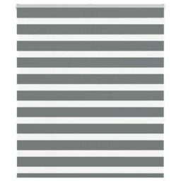Berkfield Home Zebra Blind Dark Grey 120x150 cm Fabric Width 115.9 cm Polyester - thumbnail 1