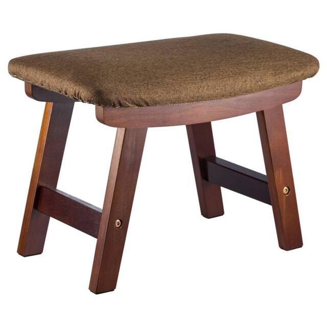 KORVIXA Brown Wooden Shoe Stool Footstool Ottoman - Size: 100 cm - image 1
