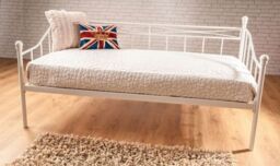 Comfy Living Ltd Metal Daybed in Black - Size: Small Single