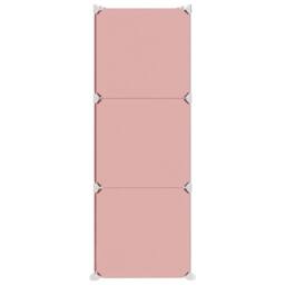 Berkfield Home Cube Storage Cabinet for Kids with 6 Cubes Pink PP - thumbnail 4