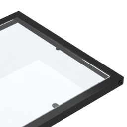 Berkfield Home Computer Side Table Transparent 50x35x65 cm Tempered Glass in Clear - Size: 50 x 35 x 65 cm - thumbnail 5