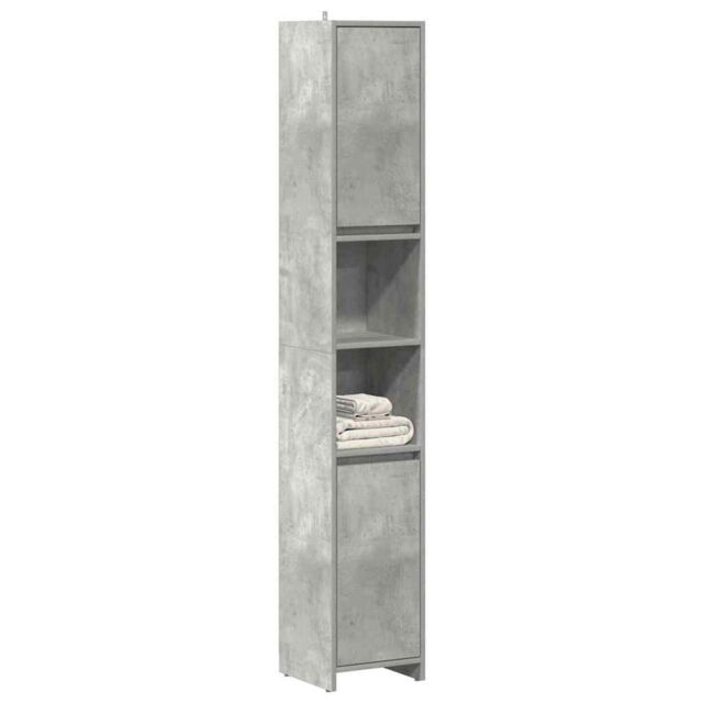 Berkfield Home Bathroom Cabinet Concrete Grey 30x30x183.5 cm Engineered Wood - image 1