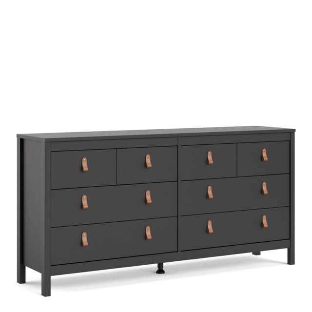 Furniture To Go Barcelona Double Dresser 4+4 Drawers in Black - image 1