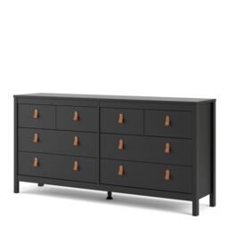 Furniture To Go Barcelona Double Dresser 4+4 Drawers in Black - thumbnail 3
