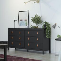 Furniture To Go Barcelona Double Dresser 4+4 Drawers in Black - thumbnail 6