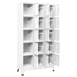 Berkfield Home Locker Cabinet Light Grey 90x40x180 cm Steel - Size: 90 x 40 x 180 cm - thumbnail 3