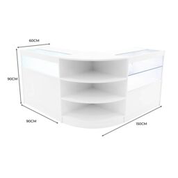 Monstershop Harmonia LED Shop Counter Set B900, C900 & LM60 - White - thumbnail 3