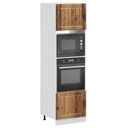 Berkfield Home Oven Cabinets 2 pcs Kalmar Old Wood Engineered Wood in Brown - thumbnail 1