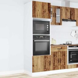 Berkfield Home Oven Cabinets 2 pcs Kalmar Old Wood Engineered Wood in Brown - thumbnail 3