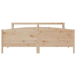 Berkfield Home Bed Frame without Mattress 180x200 cm Super King Solid Wood Pine in Brown - thumbnail 4