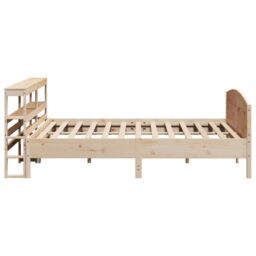 Berkfield Home Bed Frame without Mattress 180x200 cm Super King Solid Wood Pine in Brown - thumbnail 5