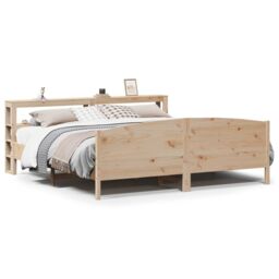 Berkfield Home Bed Frame without Mattress 180x200 cm Super King Solid Wood Pine in Brown - thumbnail 2