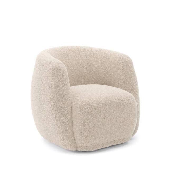 Lemon Pavilion Furniture Clay Indoor Tub Chair - Sherpa - L79.5xW82xH72 cm - Cotton - Flat Pack in Light Beige - image 1