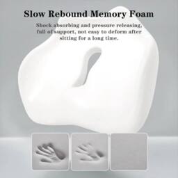 SPETLEK Seat Cushion For Back Pain Memory Foam in Grey - Size: 100 cm x 190 cm - thumbnail 4