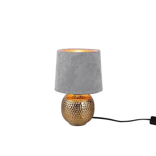 Netlighting Sophia Modern Table Lamp Round Tapered Shade Gold Grey Shade - image 1