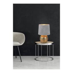 Netlighting Sophia Modern Table Lamp Round Tapered Shade Gold Grey Shade - thumbnail 4