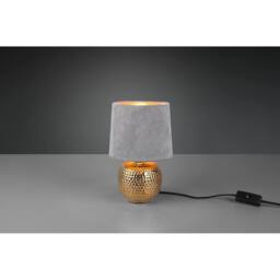 Netlighting Sophia Modern Table Lamp Round Tapered Shade Gold Grey Shade - thumbnail 2