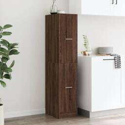 Berkfield Home Apothecary Cabinet Brown Oak 30x41x144.5 cm Engineered Wood - thumbnail 4
