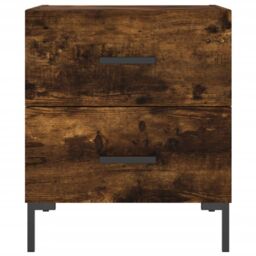 Berkfield Home Bedside Cabinets 2 pcs Smoked Oak 40x35x47.5 cm Engineered Wood in Brown - thumbnail 6