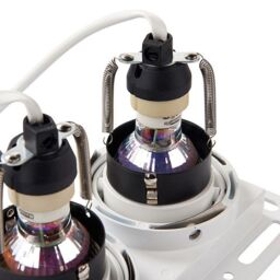 Netlighting Trimless Twin Trimless Recessed GU10 Dimmable Downlights Tiltable in White - thumbnail 3