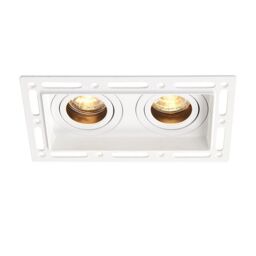 Netlighting Trimless Twin Trimless Recessed GU10 Dimmable Downlights Tiltable in White - thumbnail 5