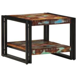 Berkfield Home Coffee Table Multicolour 50x50x38 cm Solid Wood Reclaimed - Size: 50 x 50 x 38 cm