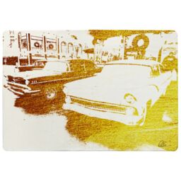 Benjamin Tate Design Cool Cars Rug in Natural - Size: Large - thumbnail 1