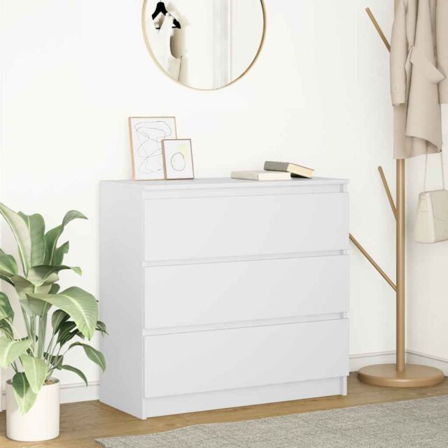 Berkfield Home Sideboard White 80x35x76 cm Engineered Wood - Size: 80 x 35 x 76 cm - image 1