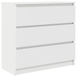 Berkfield Home Sideboard White 80x35x76 cm Engineered Wood - Size: 80 x 35 x 76 cm - thumbnail 2