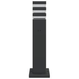 Berkfield Home Outdoor Floor Lamp with Outlet Black 50 cm Aluminium - thumbnail 4