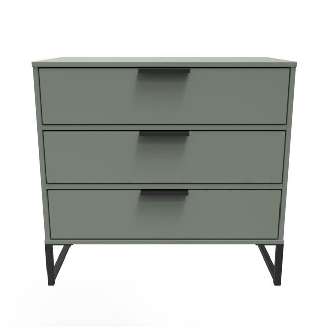 Ready Assembled 2 U Tamworth 3 Drawer Chest (Ready Assembled) in Pale Green - image 1