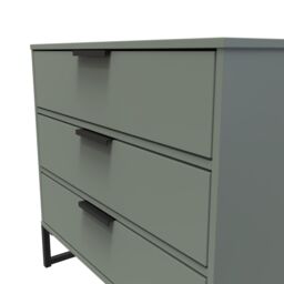 Ready Assembled 2 U Tamworth 3 Drawer Chest (Ready Assembled) in Pale Green - thumbnail 4