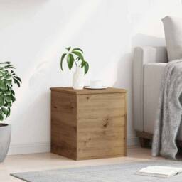 Berkfield Home Storage Box - Artisan Oak - 40x42x46 cm - Engineered Wood in Brown - Size: 40 x 42 x 46 cm - thumbnail 4