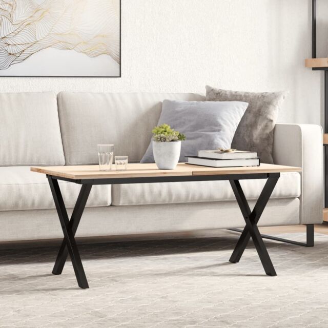 Berkfield Home Coffee Table Legs X-Frame 70x30x43 cm Steel in Black - Size: 70 x 30 x 43 cm - image 1
